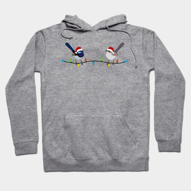 Christmas Fairy Wren Hoodie by BinChickenBaby